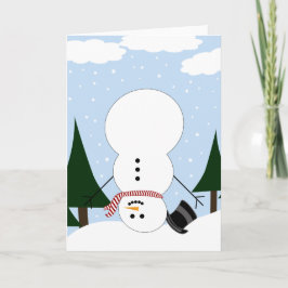 Tarjeta Festiva Snowman al revés