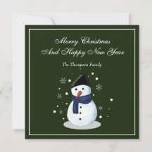Snowman ChristMass Card