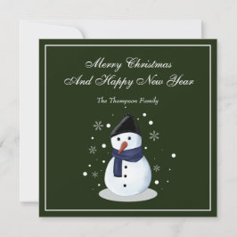 Tarjeta Festiva Snowman ChristMass Card
