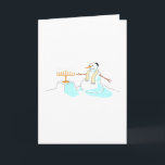 Tarjeta Festiva Snowman con Menorah<br><div class="desc">Snowman con Menorah</div>