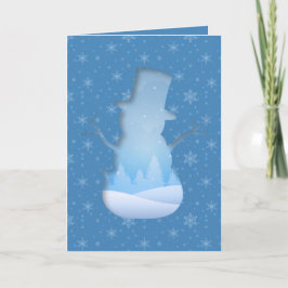 Tarjeta Festiva Snowman Cutout
