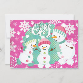 Tarjeta Festiva Snowman Joy Holiday