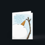 Tarjeta Festiva Snowman llega a cosas preciadas del copo de nieve<br><div class="desc">Un muñeco de nieve llega a un gran copo de nieve entre las otras ráfagas. Sentimiento habla de notar las cosas preciadas en tu vida. ¡navidades saludan a los más valiosos de tu vida! ©Diseño original de Christie Black de Creations from the Heart.</div>