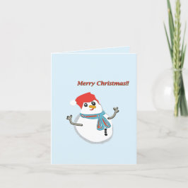 Tarjeta Festiva Snowman, Merry Christmas!!