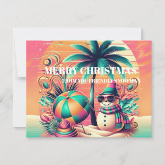 TARJETA FESTIVA SNOWMAN POST CARD