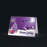 Tarjeta Festiva Snowman Seasons Greetings<br><div class="desc">Esta adorable tarjeta de felicitación es perfecta para mostrar la magia,  las maravillas y las divertidas vacaciones de Navidades. Únete a Santa,  Rudolph y a este alegre muñeco de nieve y ayuda a difundir la alegría.</div>