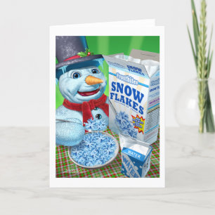 Tarjeta Festiva snowman_snowflakes