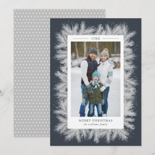 Tarjeta Festiva Snowowley Pines Christmas Photo Card