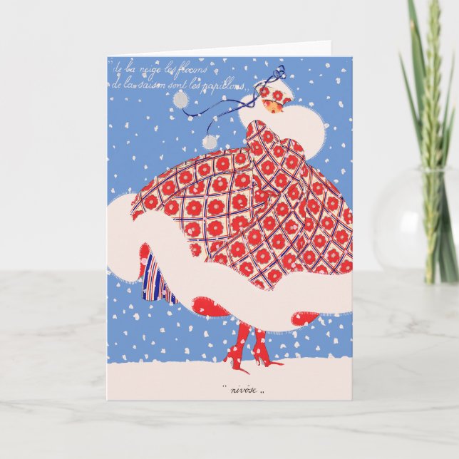 Tarjeta Festiva Snowy (Anverso)