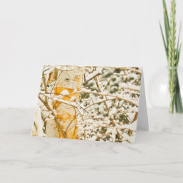 Tarjeta Festiva Snowy Birch