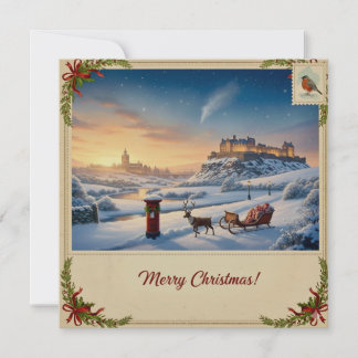 Tarjeta Festiva Snowy Christmas Card