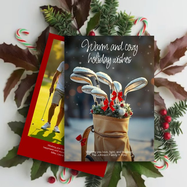 Tarjeta Festiva Snowy Golf Winter Season Wiers ・ Red Fotografía Fa (Subido por el creador)