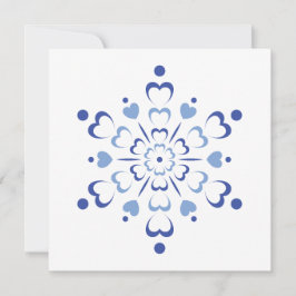 Tarjeta Festiva Snowy Heartburst