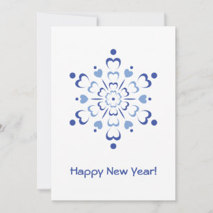 Tarjeta Festiva Snowy Heartburst