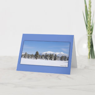 Tarjeta Festiva Snowy San Francisco Peaks Custom Inside Greeting
