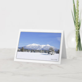 Tarjeta Festiva Snowy San Francisco Peaks Personalizado dentro del