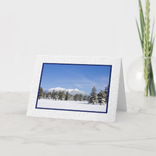 Tarjeta Festiva Snowy San Francisco Peaks Photo Custom Greeting