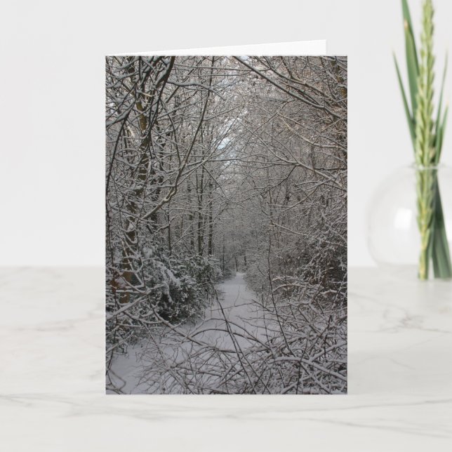 Tarjeta Festiva Snowy Woods (Anverso)
