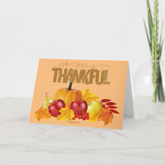 Tarjeta Festiva So very thankful Greeting Card