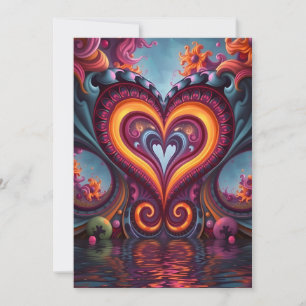 Tarjeta Festiva Sobre el corazón superior