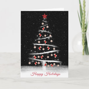Tarjeta Festiva Socks navidades y árbol de béisbol