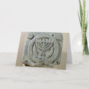 Tarjeta Festiva Socorro que representa una menorah