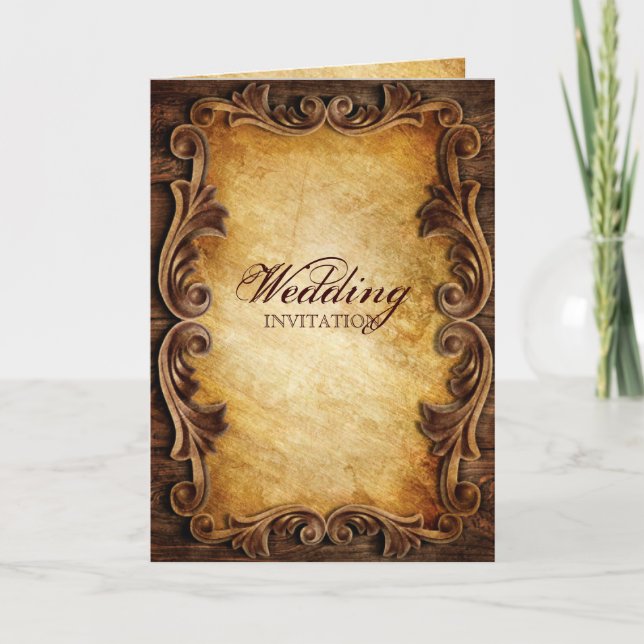 Tarjeta Festiva Sofisticada y elegante boda occidental (Anverso)