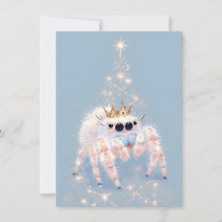Tarjeta Festiva Soft Pretty Jumping Spider Christmas Cards