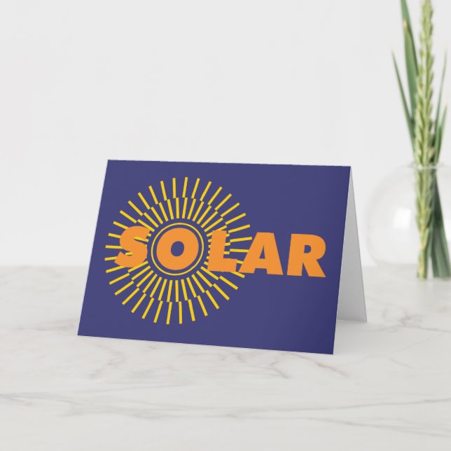 Tarjeta Festiva Solar Power Sun (Anverso)