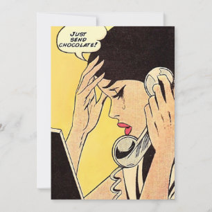 Tarjeta Festiva Sólo enviar arte de historietas de chocolate vinta