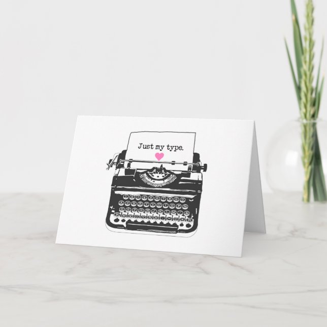 Tarjeta Festiva Sólo mi máquina de escribir/hacer un juego de pala (Anverso)