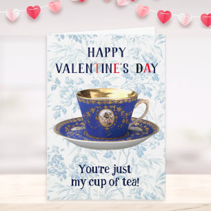 Tarjeta Festiva Solo Mi Taza De Tea Vintage Teacup Retro Valentine