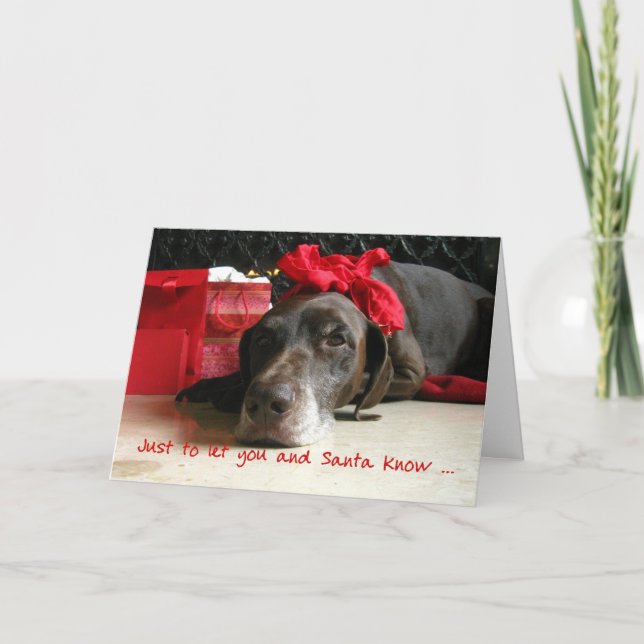 Tarjeta Festiva Sólo para que usted y Santa sepan... nueva direcci (Anverso)