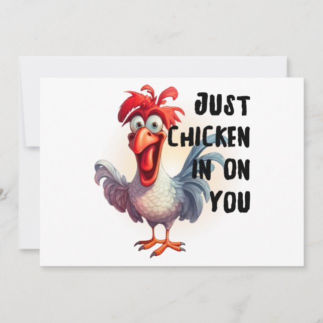 Tarjeta Festiva Solo Pollo Sobre Ti (Anverso)