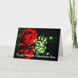 Tarjeta Festiva solo por ti, a mi esposa en Día de San Valentín