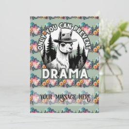 Tarjeta Festiva Sólo Se Puede Evitar El Bosque Dramático Lama