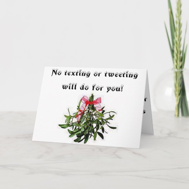 TARJETA FESTIVA SÓLO UN "BESO" SIN TEXTO NI TUITEO PARA "USTED" NA (Anverso)