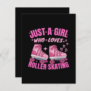 Tarjeta Festiva Sólo Un Chica que ama el patinaje sobre ruedas