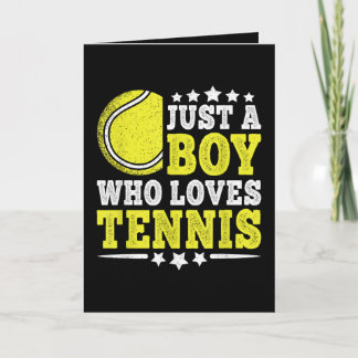 Tarjeta Festiva Solo un chico que ama el tenis divertido amante de