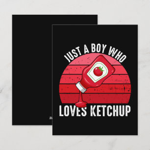 Tarjeta Festiva Solo un chico que ama la salsa de tomate