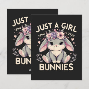 Tarjeta Festiva Solo una chica que ama a los conejos