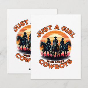 Tarjeta Festiva Sólo una chica que ama a los vaqueros