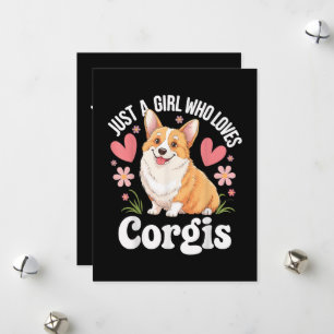 Tarjeta Festiva Solo una chica que ama Corgis