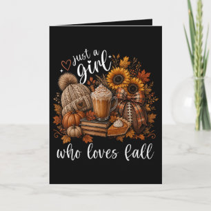 Tarjeta Festiva Sólo una chica que ama el otoño