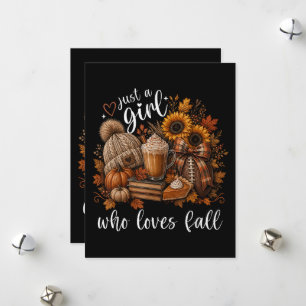 Tarjeta Festiva Sólo una chica que ama el otoño