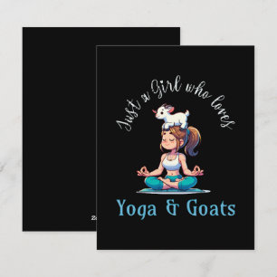Tarjeta Festiva Sólo una chica que ama el Yoga y las Cabras
