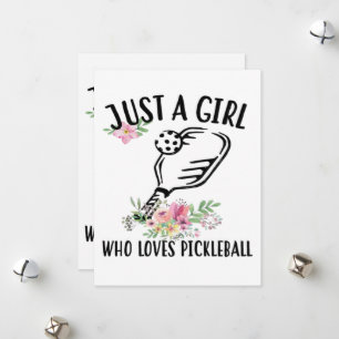 Tarjeta Festiva Sólo una chica que ama Pickleball