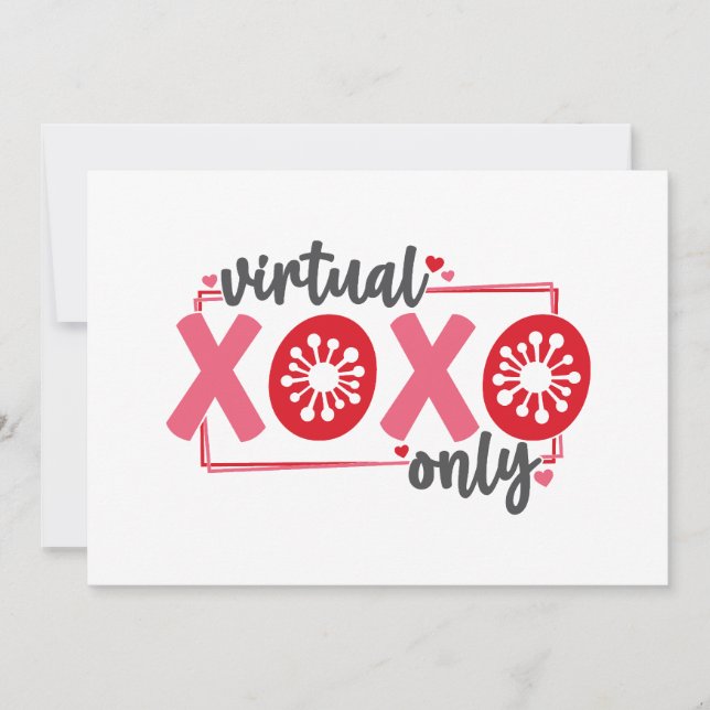 Tarjeta Festiva Sólo XOXO virtual | Graciosa Cuarentena Valentine (Anverso)