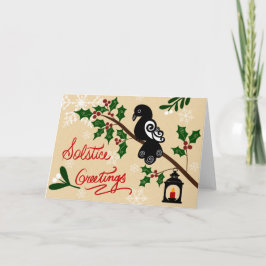 Tarjeta Festiva Solstice Greetings Holiday Card