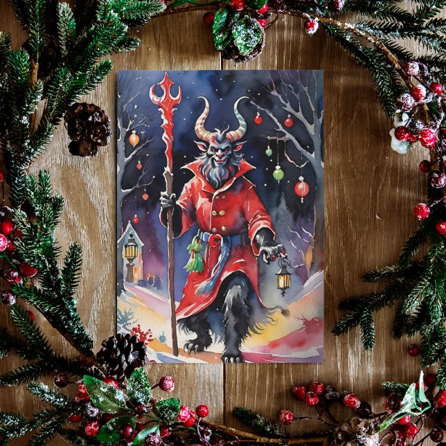 Tarjeta Festiva Solsticio de invierno de Krampus Yule (Subido por el creador)